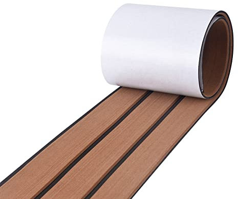 SenMore Eva-Bootsdeckbeschläge, Yacht-Marineteppich mit Selbstklebender Rückseite, rutschfeste Matte, 240 x 17 cm