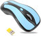 ciciglow Gyration Air Mouse, 6D 2.4G Mini Gyro Wireless Mouse Maximum 1600 DPI Optical Mouse with USB Nano Receiver for PC Laptop Smart TV/Box(Bleu + Noir)