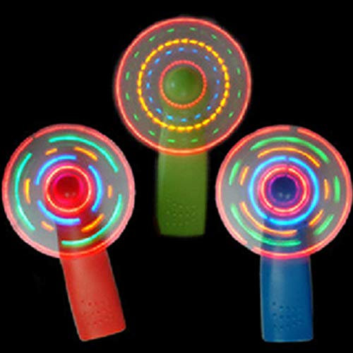 Ventilador De Mano Plástico 3pcs Parpadeante Led Refrigerador Portátil Mini Aire Fresco Ventilador Iluminación para Juguetes Luminosos