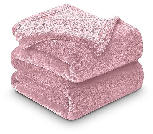 GC GAVENO CAVAILIA Mink Fluffy Blanket, Soft and Cosy Thermal Throw For Sofas, Cuddle Warm Throws For Beds, Pink, 150 x 200 cm