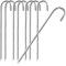 COM-FOUR® 8x XL ground anchors made of solid steel, J-shape 38 cm, Ø 1 cm - galvanized ground anchors for tents, gazebos, bouncy castles, trampolines, reinforcement rods, stable and rustproof