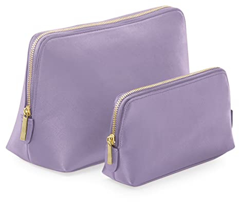 BagBase BG751 Boutique Accessory Case - Saffiano Leather-Look PU - Travel Toiletry & Makeup Bag - Classic Styling & Zip Closure