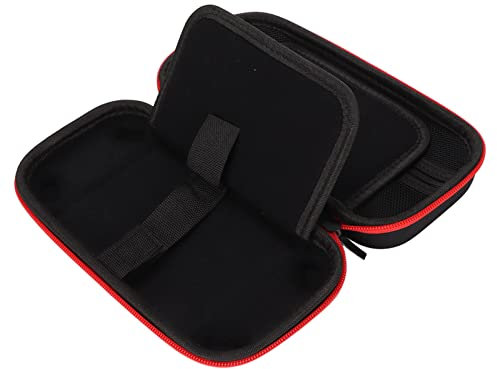 Vikye Spielkonsolen-Aufbewahrungstasche, Handtaschen-Tragetasche für Switch, Tragbare Hartschalen-Doppelreißverschluss-Schutztasche für Switch(Regulär roter Reißverschluss)
