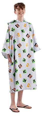 DRYMEE Offiziell lizenzierter tragbarer Kapuzenhandtuch-Bademantel | Poncho für Strand oder Pool | perfekt für Teenager, Erwachsene, Damen, Herren, Einheitsgröße, empfohlene Höhe 110 cm,