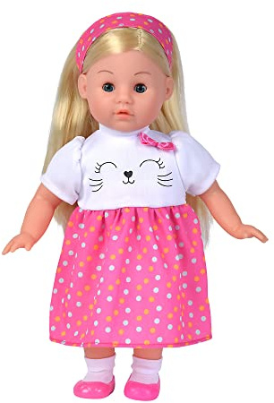 My Love singende Puppe, 2-Fach Sortiert, es Wird nur EIN Artikel geliefert, Weichstehpuppe in süßem Kleid, singt Alle Meine Entchen, 15 Sekunden, 32cm, ab 2 Jahre