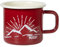 MUGSY Emaille Tasse, Berg-Motiv Redline, 350ml, Outdoor Tasse, Camping Becher, Geschirr