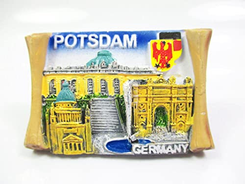 Potsdam Brandenburg Poly Rolle Magnet Germany Souvenir Wappen