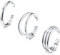 ORAZIO 3PCS 925 Sterling Silber Zehenringe für Frauen Einstellbare Offene Zehenringe Cubic Zirconia Band Zehenring Set Sommer Strand Fuß Schmuck Set