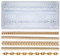 Barock Silikonform für Lehm Ton Gips Fondant Form Kette Muster Rand Strick