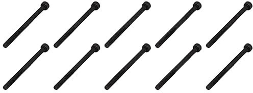 QUARKZMAN M3 x 45mm Esagonale Testa Viti x 20pz 12,9 Lega Acciaio Parzialmente Filettatura Tappo Bullone Elementi Fissaggio per Casa Costruzione Costruzione [Nero, Testa Tonda]