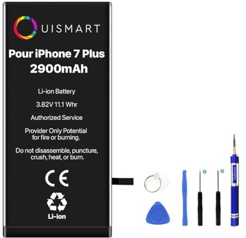 OUISMART® KIT Batterie pour IPHONE (avec Kit Outils, iPhone 7 Plus)