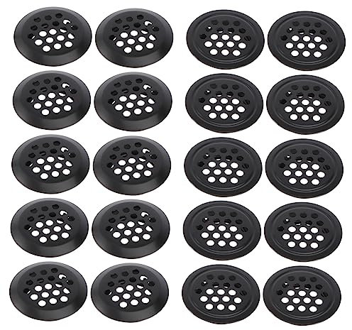 Uonlytech Louvered Air Vent 20pcs Practical Home Ventilation Device Round Heat Dissipation Hole Covers