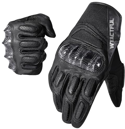 WTACTFUL Motorradhandschuhe aus Ziegenleder aus Carbon für ultimativen Schutz und Komfort