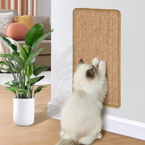 GBLAVM Rascador Gatos Sisal Natural,60x30cm,Protección Muebles,Cuida Uñas Gato,Diseño Sostenible y Elegante para tu Hogar Felino,para Sofa,Pared,Cama,Esquina,antiarañazos,Protector