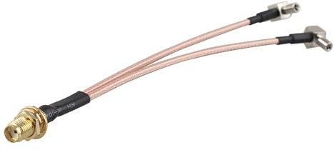 Futheda Câble d'extension d'antenne SMA Femelle vers Double TS9 Mâle RG316 Câble Coaxial à Faible Perte 15 cm Compatible avec Routeur sans fil 4G LTE Mobile WiFi Hotspot MiFi USB Modem Aircard
