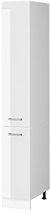 Vicco Universal larder unit Raul, White High Gloss, 30 cm | with doors, for storing household and hobby items