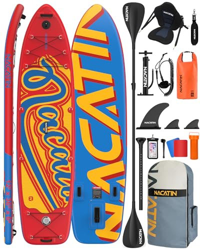 Tabla de paddle para la familia, tabla de remo hinchable de 12 pulgadas con kit de conversión de kayak, kit completo de surf para adultos, con remo individual o doble, asiento de kayak y otros