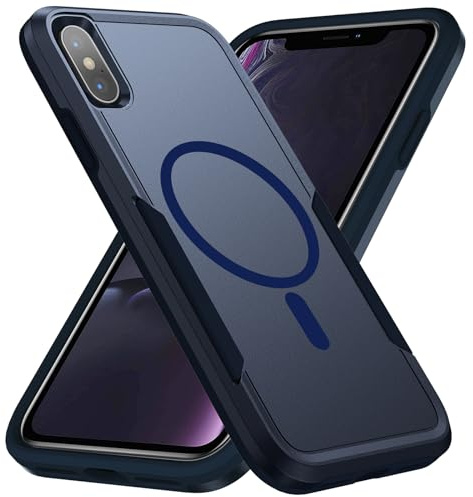 Teayoha for iPhone Xs Max Case,Fit for Magsafe Dual Layer Blue | [Military Grade Drop Tested] Shockproof [Fit for Magsafe] Magnetic Tough Rugged Protective Phone Case 6.5-inch,Blue