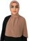 Medinah Premium Chiffon Hijab Kopftuch für Frauen - Modernes Kopftuch aus Leichtem Stoff, 180x70cm Groß, Hochwertiger Stoff (Schiefer Braun #23)