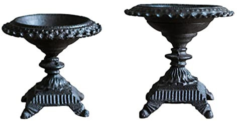 2 pièces bougeoirs for Chandeliers, bougeoirs Pilier rustiques, bougeoir en Fer sur Pied bougeoirs rétro for décoration de table/101/1251