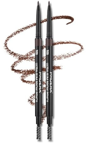 Augenbrauenstift,Ultrafeiner Augenbrauenstift,Eyebrow Pencil Wasserfest und Langanhaltend,Naturhaareffekt,Mit Augenbrauenbürste(2PC102)