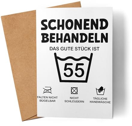 Lilavie-Design Schonend Behandeln Das Gute Stück ist 55 Karte 55. Geburtstag Lustige Geburtstagskarte Mann Frau