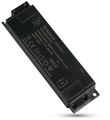 lichtvoll Led Trafo 24v 18W Led Netzteil 24v Trafo 230v auf 24v 0.75A Led Driver, 24v Netzteil Led Trafo 24v, Konstantspannungs Led Treiber für LED Lampen, Nicht Dimmbar