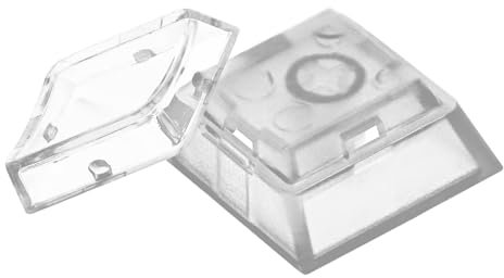 BTXETUEL Instantly Custom Double-Layer Keycaps with Transparent Cover Cap for DIY Removable Stickers or Scraps of Paper Compatible with Cherry MX Switches (24Pcs-Transparent Botton)