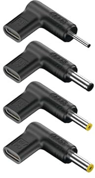 NGS BUD-AC - Pack of 4 USB-C Dongles for Charging Acer Laptops - Support USB PD Fast Charging, 100W, Right Angle Design, Portable and Compact