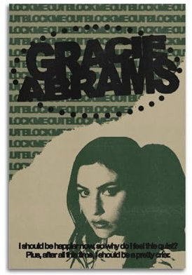 Gracie Abrams, gedrucktes Albumcover, signiertes Poster, Musikalbum-Cover-Poster, Pop-Hip-Hop-Rap-Sänger-Star, Musikposter, ästhetische Leinwand, Wandkunst für Mädchen und Jungen, Teenager,
