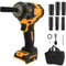 Avvitatore a percussione senza fili per batteria DeWalt 18 V-20 V, pistola a percussione ad alta coppia 500 N.m 2400 RPM Velocità regolabile Brushless Power Impact Driver adatto per DCB200 DCB203