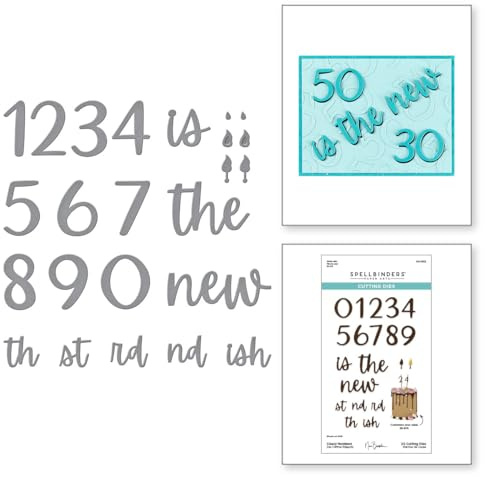 Spellbinders S4-1416 Classy Numbers Etched Dies from The Bougie Birthday Collection by Nina Boettcher