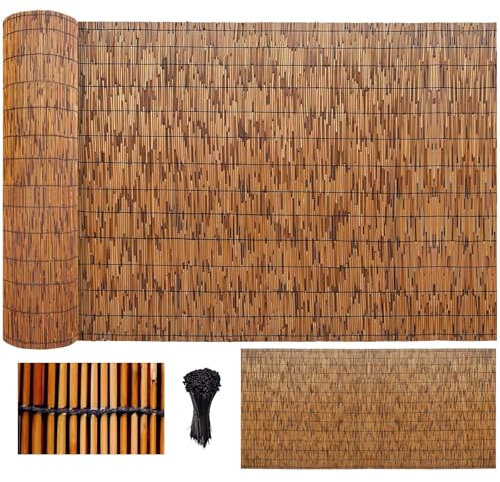 Clôture En Roseau Naturel Cloture Canisse Bambou 1m80 Hauteur Brise Vue Balcon Exterieur Brise Vue Jardin Bois Panneau Rideau Pergola Extérieur 1m20 X 5m 1m50 X 3m 1m80 X15m Claustra Intérieur Bois