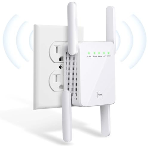 BLIAZAY Upgraded WiFi Extender Booster - Internet Booster with Ethernet Port - 4 Antennas WIFI Booster Range Extender - Wireless Signal Booster Easy Setup