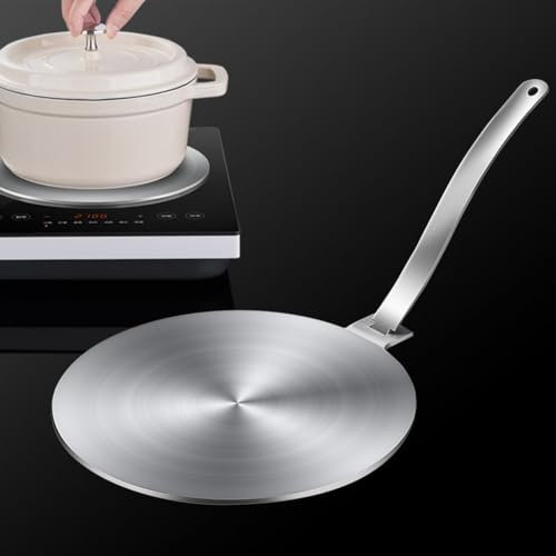 Convertidor de placa difusora de calor de acero inoxidable, para placa de inducción, distribución de calor, placa adaptadora de cocina, varios tamaños, 13-28 cm (28 cm)