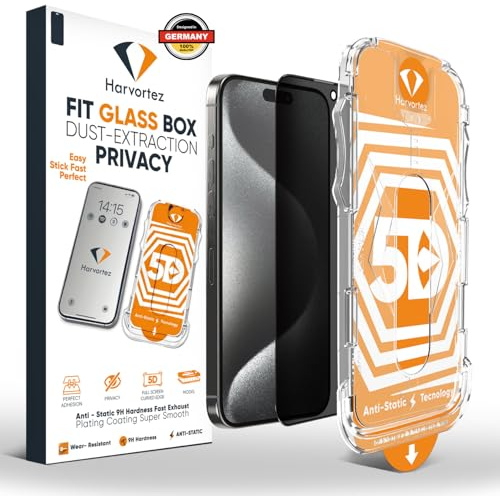 Harvortez Sichtschutz für iPhone 13 Pro Max / 14 Plus für Panzerglas 6.7, [Auto Montage Kit] mit Installationswerkzeug, Anti-Spy Schutzfolie, 9H+ Härte, Ultrabeständig, Anti-statisch - Privacy