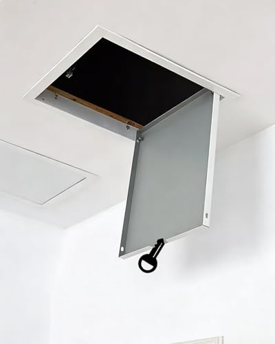 Trappe de Visite Trappe d'Accès au Grenier Verrouillable pour Plafond, Plaque de Raccordement Extérieure avec Charnière pour Clapets d'Arrêt en Plâtre, d'Inspection(20x28in (50x70cm))