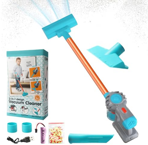 Rdfhrg Aspirapolvere senza fili per bambini, 59 cm, aspirapolvere per bambini con assorbenza, giocattolo con funzione di aspirazione e suono, per bambini a partire da 3 ragazze due anni in su, per