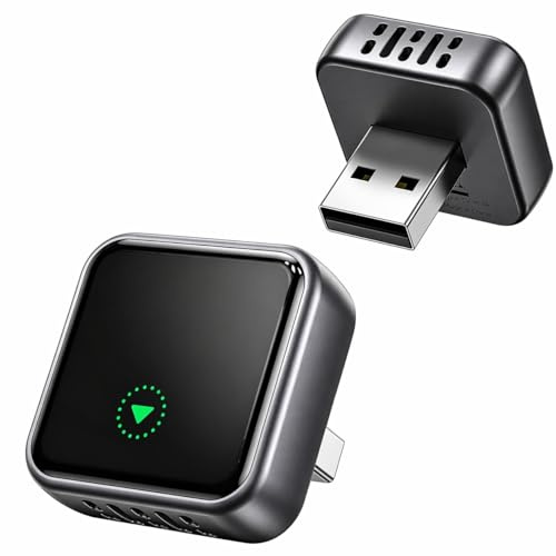 Wireless CarPlay Adapter, Converts Wired to Wireless, Plug & Play, Fast Auto Connect, 5GHz WiFi, USB & USB-C, Compatible with Factory Wired CarPlay Systems (For IPhone)