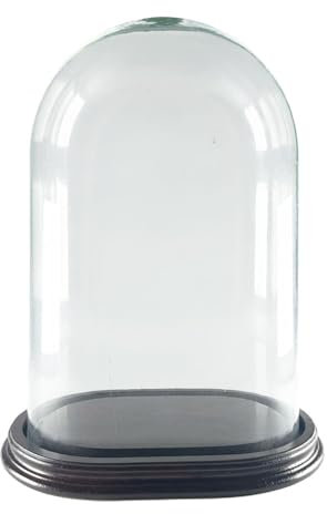 Euro Glass Angelo Campana di Vetro Cupola Ovale 20 x 12 h 30 cm