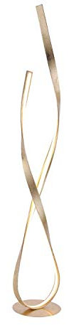 Paul Neuhaus LED-Stehlampe LINDA goldfarben, Blattgold-Optik, geschwungen 720-12