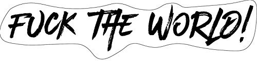 unbekannt Fuck The World Aufkleber Sticker Auto Bike Motorrad FTW JDM ca. 18x4 cm