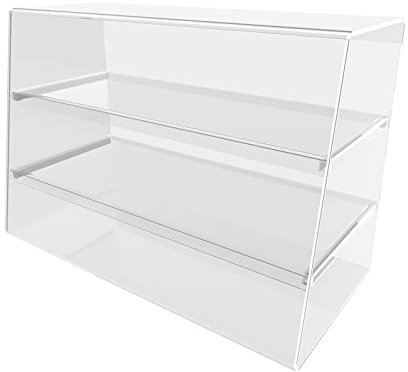 nattmann Premium Thekenaufsatz & Tresenaufsatz aus PLEXIGLAS® - Lebensmittelechte Thekenvitrine mit Einlegeböden - 85cm