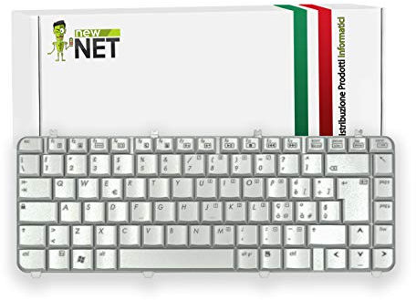 New Net Keyboards - Tastiera Italiana Silver Compatibile con HP Pavilion DV5-1000 Series Compatibile Model P/N 488590-061, AEQT6I00010, MP-05586I06920, AEQT6I00110, 9J.N8682.L0E, AEQT6U00030