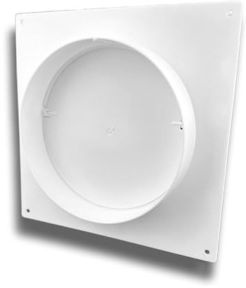 Raccord mural, clapet anti-retour, clapet anti-retour, rond, en PVC, ventilation évacuée, système de ventilation Ø 150 mm.
