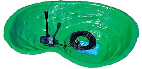 Giardini d'Acqua Estanque de jardín Completo Kit Mod. Caldonazzo 110 x 78 + Bomba de recirculación Syncra 1.5 estaño Artificial 90 l Bomba incluida Tanque Peces Plantas Tortugas pulga Verde
