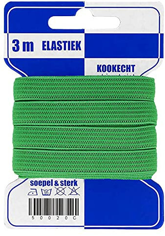 maDDma 3 m Gummiband 10 mm elastisches Band Wäscheband Farbwahl, Farbe:grün