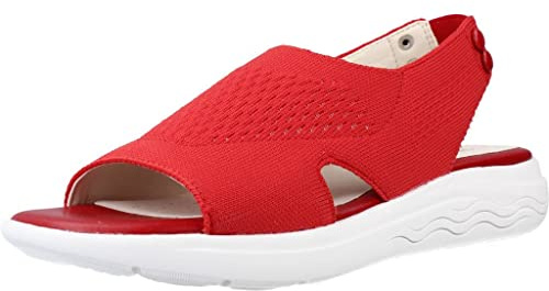 Geox Damen Spherica Ec5 Sandalen, Rot, 38 EU