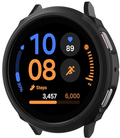 Spigen Cover Liquid Air Compatibile con Samsung Galaxy Watch FE (2024), Galaxy Watch 5 40mm (2022), Galaxy Watch 4 40mm (2021) - Nero Opaco
