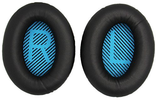 Ohrpolster für Bose QuietComfort 25 Acoustic Noise Cancelling Kopfhörer, 1 Paar Ohrpolster Ersatz Ear Pad kompatibel mit Bose Quiet Komfort 15 QC15 QC25 QC35 Ae2 Ae2i Ae2w Kopfhörer (01-Schwarz)